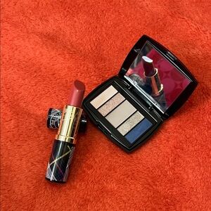 Este Lauder Lipstick in Rich Berry with Lancôme Eyeshadow Palette